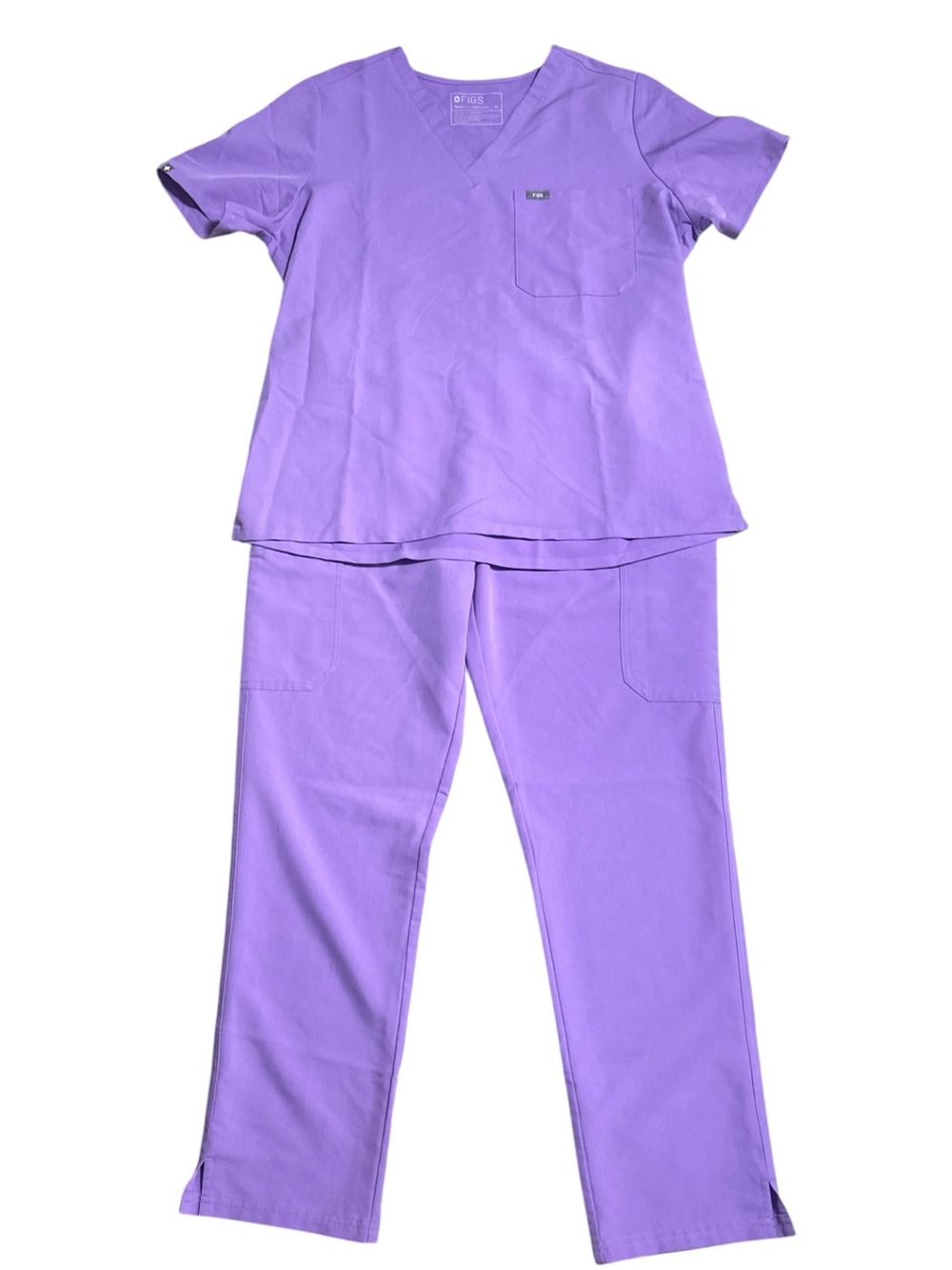 Figs Scrubs Set Violet Purple Shirt Size XL Pants Size Large